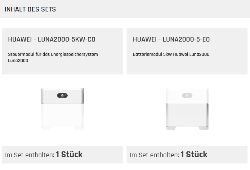 HUAWEI 5KWH SET- LUNA2000-5KW-C0 + LUNA2000-5-E0